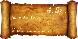 Auer Szilvia névjegykártya