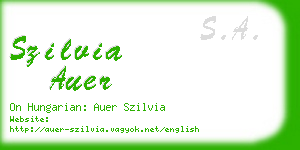 szilvia auer business card